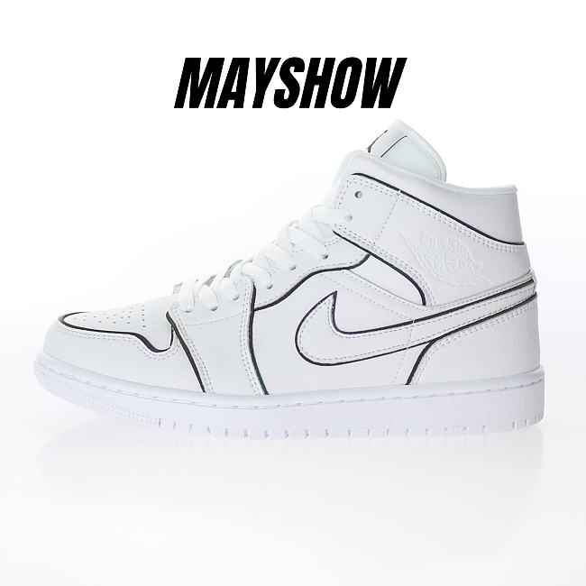 Air Jordan 1 Mid Iridescent Reflective White - CK6587-100 - 1