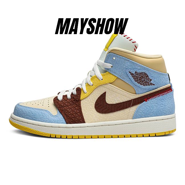 Air Jordan 1 Mid SE Fearless Maison Chateau Rouge - CU2803-200  - 1