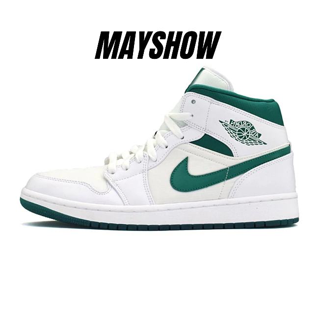 Air Jordan 1 Mid White Mystic Green - CD6759-103 - 1