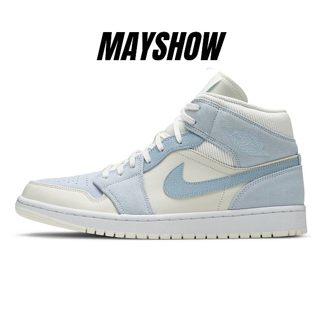 Air Jordan 1 Mid Mixed Textures Blue - DA4666-100 - 1