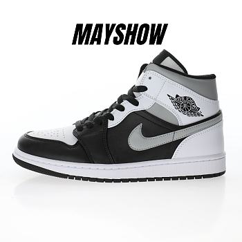 Air Jordan 1 Mid White Shadow - 554724-073