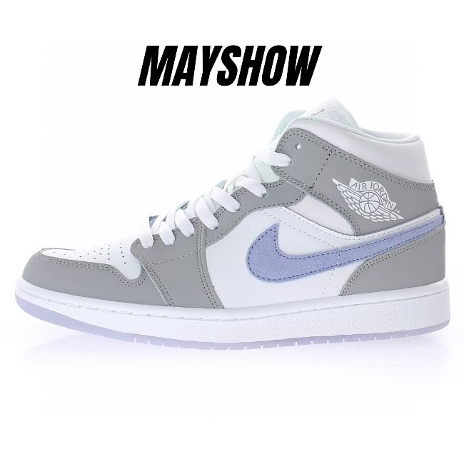 Air Jordan 1 Mid Wolf Grey Aluminum - BQ6472-105 - 1