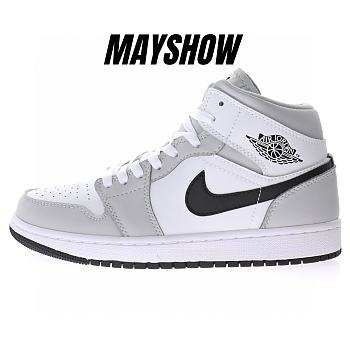 Air Jordan 1 Mid Light Smoke Grey - BQ6472-015