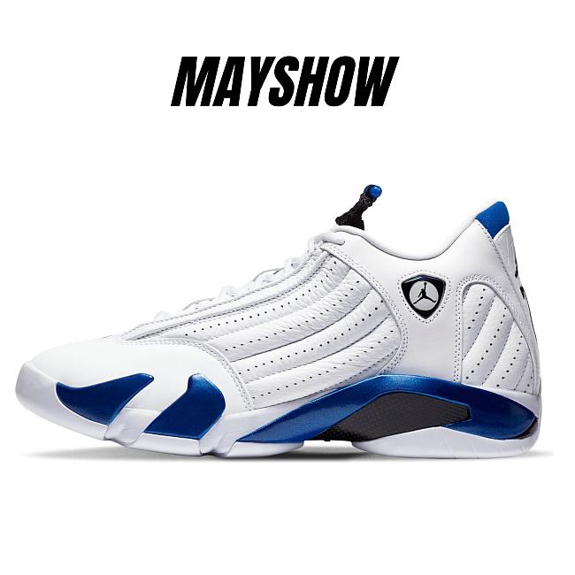 Air Jordan 14 Retro White Hyper Royal - 487471-104 - 1