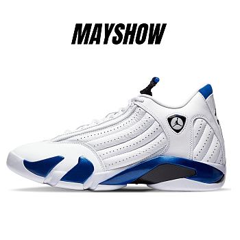 Air Jordan 14 Retro White Hyper Royal - 487471-104