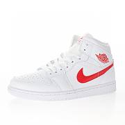 Air Jordan 1 Mid White University Red - BQ6472-106 - 3