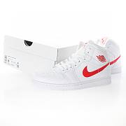 Air Jordan 1 Mid White University Red - BQ6472-106 - 4