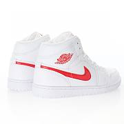 Air Jordan 1 Mid White University Red - BQ6472-106 - 5