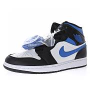 Air Jordan 1 Mid White Black Racer Blue - 554724-140 - 5