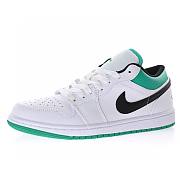 Air Jordan 1 Low White Lucky Green Black - 553558-129 - 4