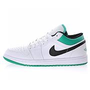 Air Jordan 1 Low White Lucky Green Black - 553558-129 - 2