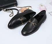 Black Leather Horsebit Loafer - 414998 DLC00 1000 - 2