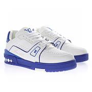 Louis Vuitton Trainer White Blue Signature - 1A8SJV - 5