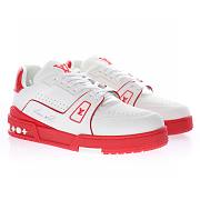 Louis Vuitton Trainer White Red Signature - 1A8SKD - 3