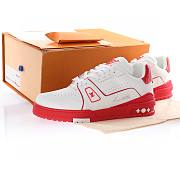 Louis Vuitton Trainer White Red Signature - 1A8SKD - 5