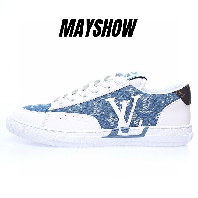 Louis Vuitton Low Monogram Denim Charlie Sneaker - 1A9S46 - 1