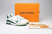 Louis Vuitton Trainer White Green Signature - 1A54HS - 4