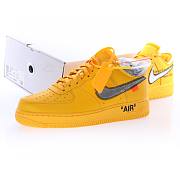 Nike Air Force 1 Low OFF-WHITE University Gold Metallic Silver - DD1876-700 - 3