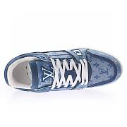 Louis Vuitton Trainer Sneaker Denim Monogram - 1A7S53 - 4