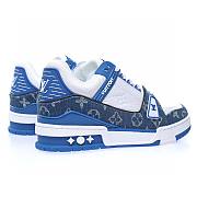 Louis Vuitton Trainer Blue Monogram Denim White - 1A9JGR - 3