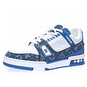 Louis Vuitton Trainer Blue Monogram Denim White - 1A9JGR - 2