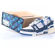 Louis Vuitton Trainer Blue Monogram Denim White - 1A9JGR - 5