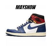 Air Jordan 1 Retro High Union Los Angeles Blue Toe - BV1300-146  - 1