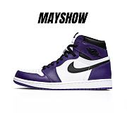 Air Jordan 1 Retro High Court Purple White - 555088-500 / 575441-500 - 1