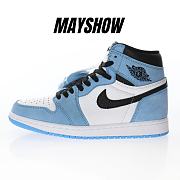 Air Jordan 1 Retro High White University Blue Black - 555088-134 - 1