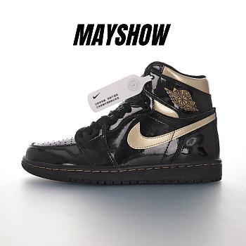 Air Jordan 1 Retro High Black Metallic Gold - 555088-032