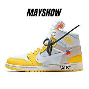 Air Jordan 1 High Off-White Canary Yellow - AQ0818-149  - 1