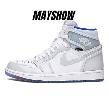 Air Jordan 1 Retro High Zoom White Racer Blue - CK6637-104