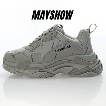 Balenciaga Triple S Allover Logo Gray - 536737W2FA11210