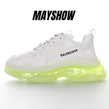 Balenciaga Triple S Clear Sole White Fluo Yellow - 541624W2FR19073