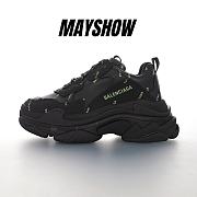 Balenciaga Triple S Allover Logo Black Green - 536737W2FA11070 - 1