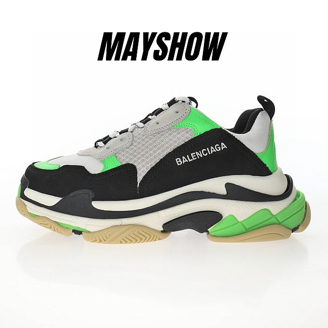 Balenciaga Triple S Mr. Porter Neon Green 2018 - 516590 W09O6 9063 - 1