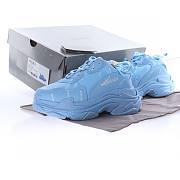 Balenciaga All Over Logo Triple S Blue - 536737W2FA14090 - 5