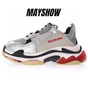 Balenciaga Triple S Silver Red - 490672 W09O3 1081 - 1