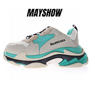 Balenciaga Triple S White Grey Turquoise - 524039W09OH3005 - 1