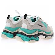 Balenciaga Triple S White Grey Turquoise - 524039W09OH3005 - 5