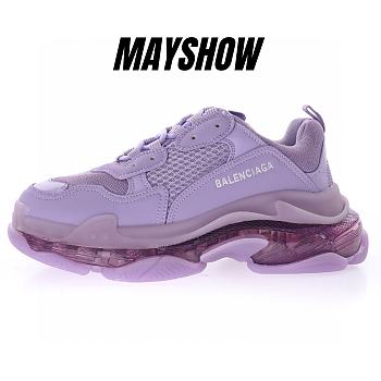 Balenciaga Triple S Clear Sole Purple  - 544351W2GA15890