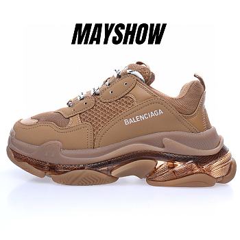 Balenciaga Triple S Clear Sole Brown - 541624W2GA12706