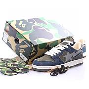 A Bathing Ape Bape SK8 Sta Army Green Dark Blue - 1H80-191-019 - 5