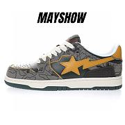 A Bathing Ape Bape SK8 Sta Grey Mustard Yellow - 001FWH801007_GRN_A - 1