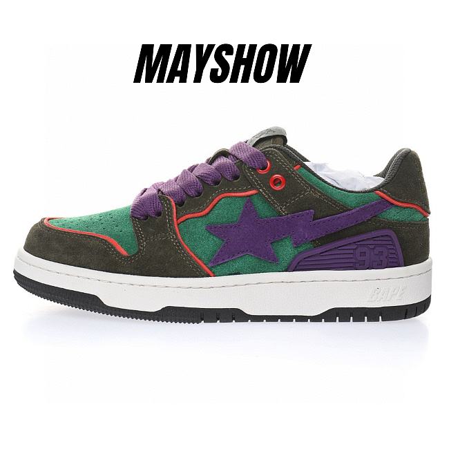 A Bathing Ape Sk8 Sta Dark Purple Green - 001FWG701029X - 1