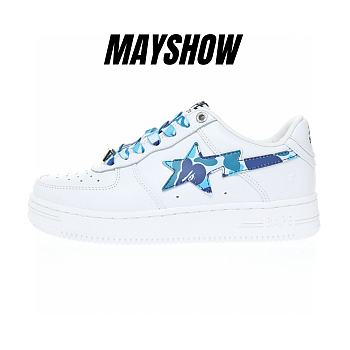 A Bathing Ape Bape Sta Low White ABC Camo Blue