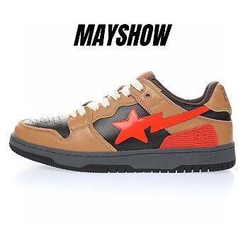 A Bathing Ape Bape SK8 Sta Brown Orange - 001FWH801021_BLK_A