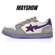 A Bathing Ape Court Sta Mist Grey Royal Purple - 001FWG701032X - 1