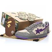 A Bathing Ape Court Sta Mist Grey Royal Purple - 001FWG701032X - 2