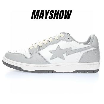 A Bathing Ape Court Sta Light Grey Cream - 001FWG701033X